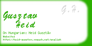 gusztav heid business card